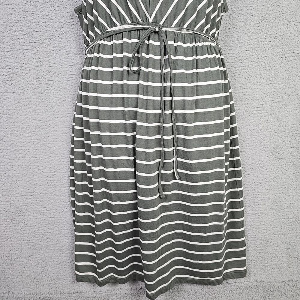 Motherhood MaternityStriped Grey Stripe Dress Size XL Sleevless - Picture 3 of 9